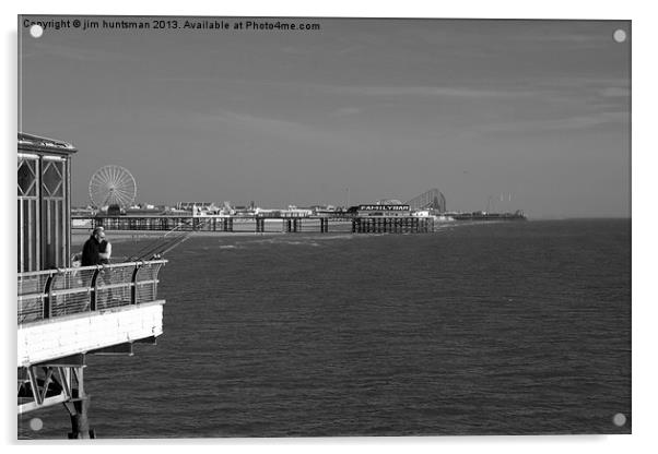 Blackpool,pier view Acrylic by jim huntsman