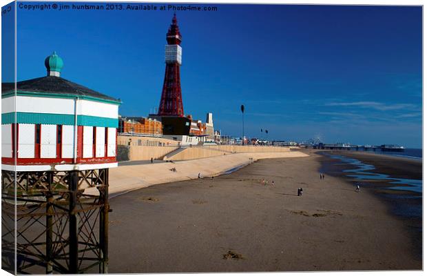 Blackpool,North pier view Canvas Print by jim huntsman