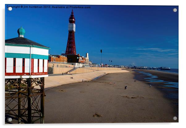 Blackpool,North pier view Acrylic by jim huntsman