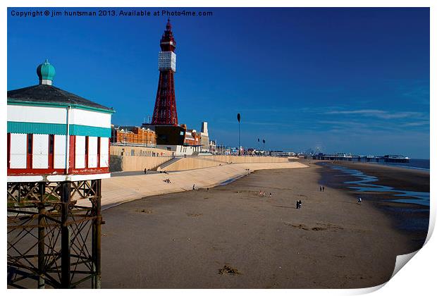Blackpool,North pier view Print by jim huntsman