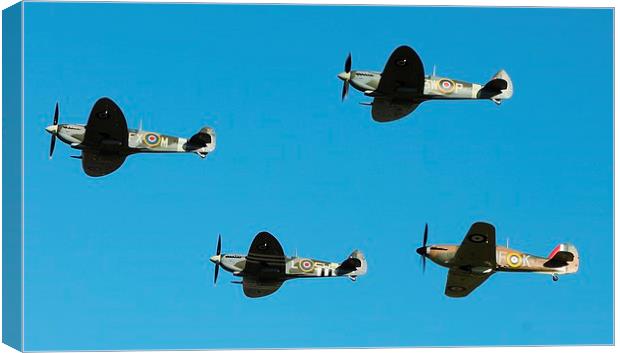 Remembrance Day Flypast Canvas Print by Barry Burston