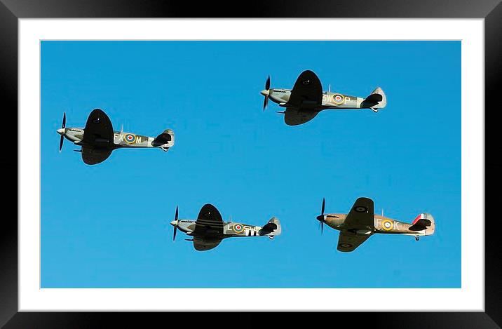 Remembrance Day Flypast Framed Mounted Print by Barry Burston