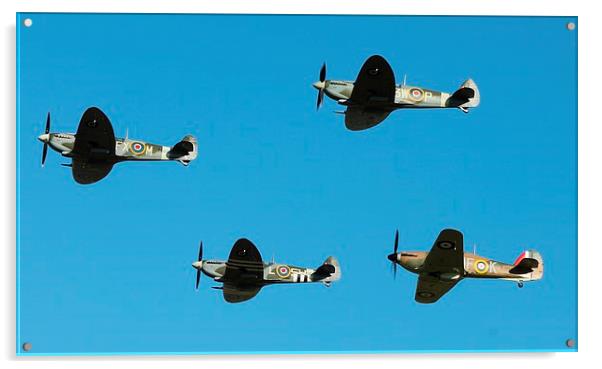 Remembrance Day Flypast Acrylic by Barry Burston