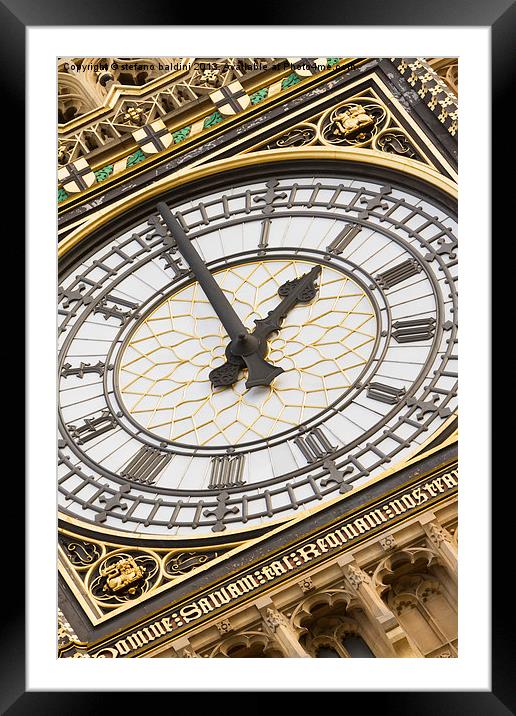 Big Ben, London, England Framed Mounted Print by stefano baldini