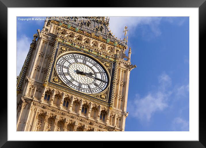 Big Ben, London, England Framed Mounted Print by stefano baldini