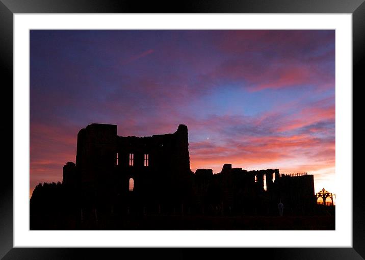 Kenilworth Castle Sunset Framed Mounted Print by Laura Kenny