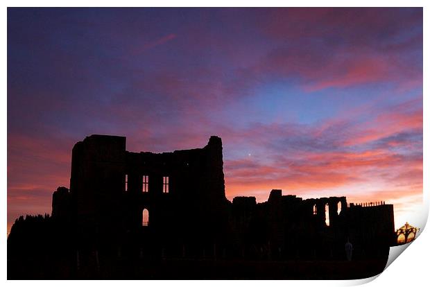 Kenilworth Castle Sunset Print by Laura Kenny