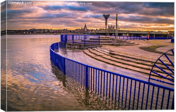 River Medway Flood Canvas Print by Dawn O'Connor