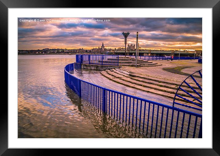 River Medway Flood Framed Mounted Print by Dawn O'Connor