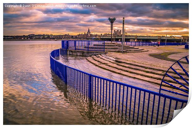 River Medway Flood Print by Dawn O'Connor
