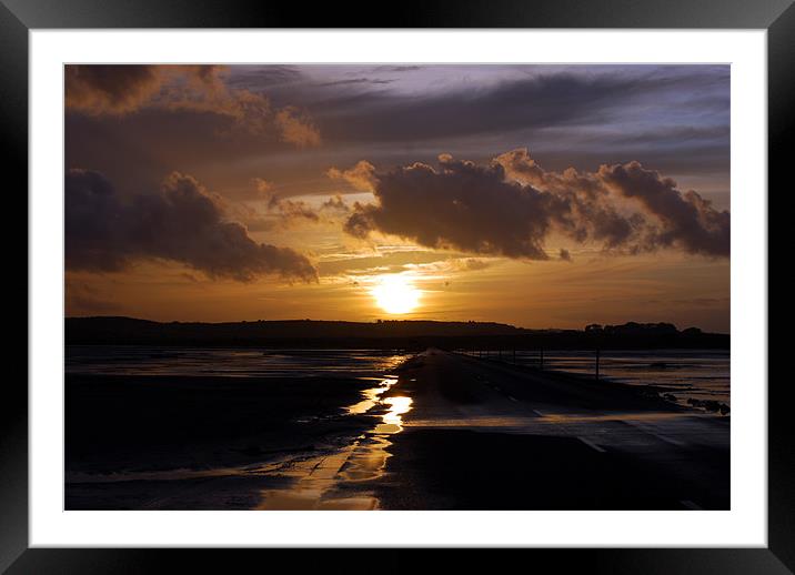 Lindisfarne Causeway Northumberland  Framed Mounted Print by Jacqui Farrell