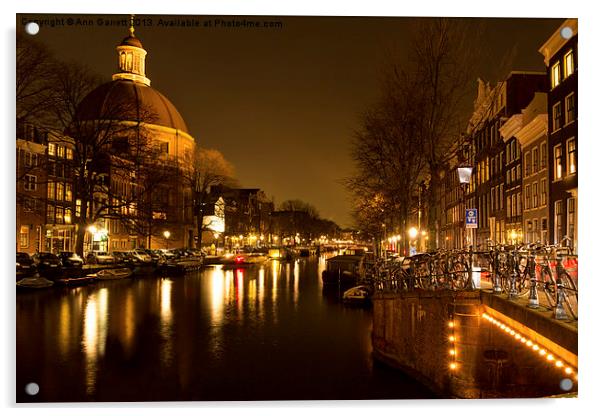 The Singel, Amsterdam Acrylic by Ann Garrett