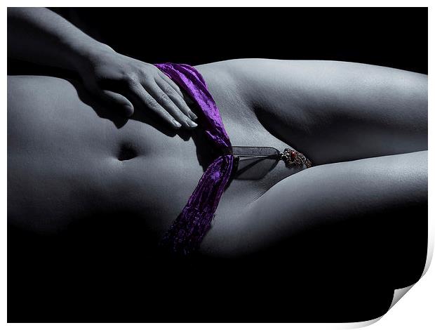 Pendant on a nude body 2 Print by Inca Kala