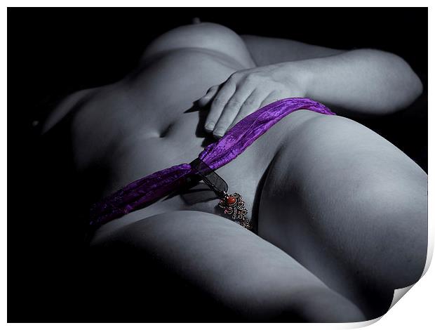 Nude body with jewellery 3 Print by Inca Kala