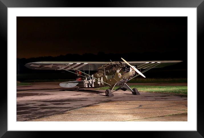 Cub at Night Framed Mounted Print by Barry Burston