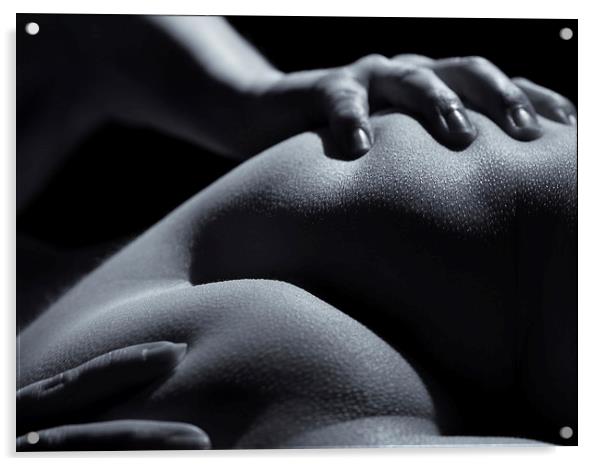 Bodyscape nude - gripping her bum Acrylic by Inca Kala