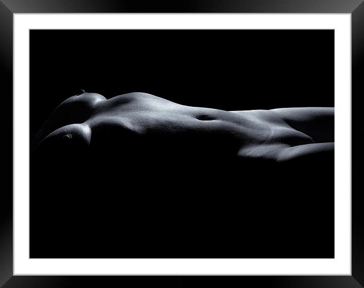 Bodyscape nude torso Framed Mounted Print by Inca Kala