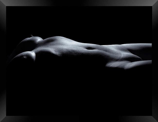 Bodyscape nude torso Framed Print by Inca Kala