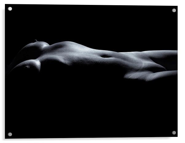 Bodyscape nude torso Acrylic by Inca Kala