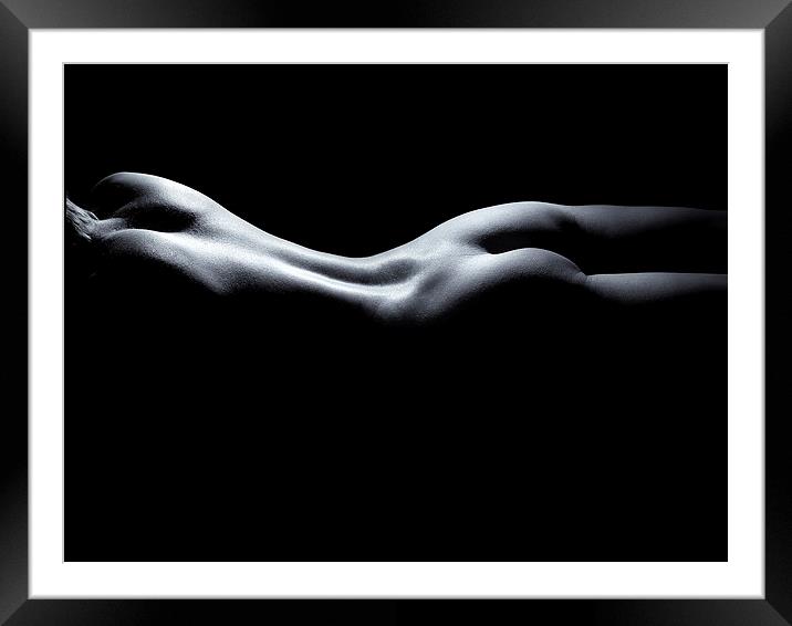 Bodyscape nude back and torso Framed Mounted Print by Inca Kala