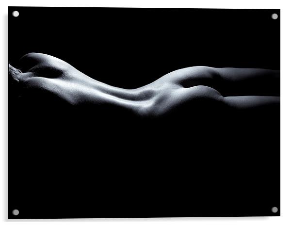 Bodyscape nude back and torso Acrylic by Inca Kala