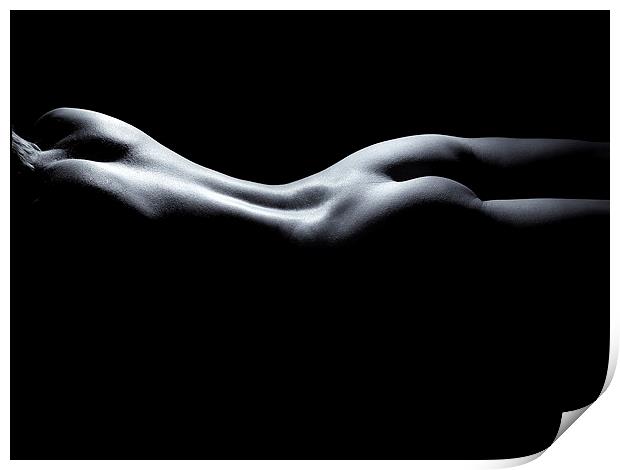 Bodyscape nude back and torso Print by Inca Kala