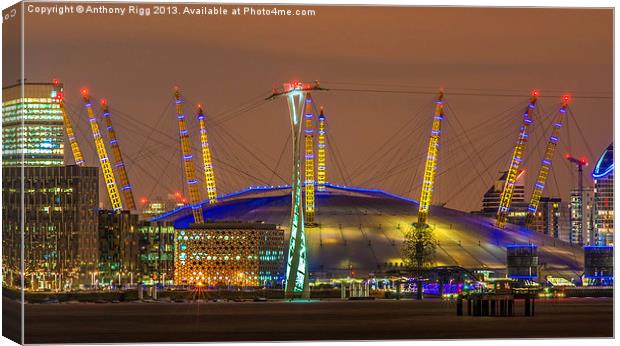 O2 Arena London Canvas Print by Anthony Rigg