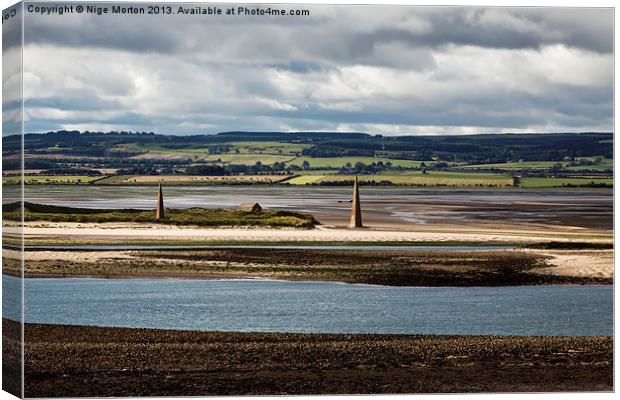 A view From Holy Island - Lindisfarne Canvas Print by Nige Morton