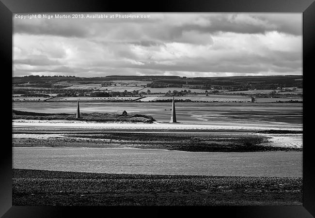 Mono view from Holy Island  - Lindisfarne Framed Print by Nige Morton