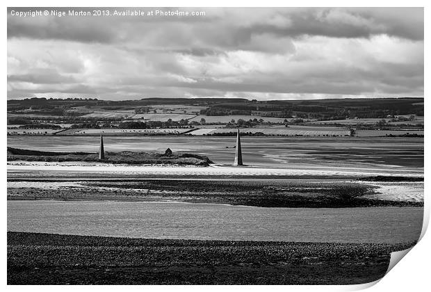 Mono view from Holy Island  - Lindisfarne Print by Nige Morton