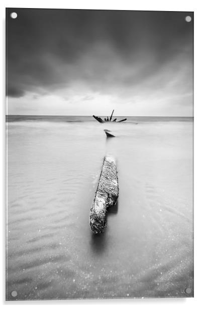 Shipwreck at Longniddry Acrylic by Keith Thorburn EFIAP/b