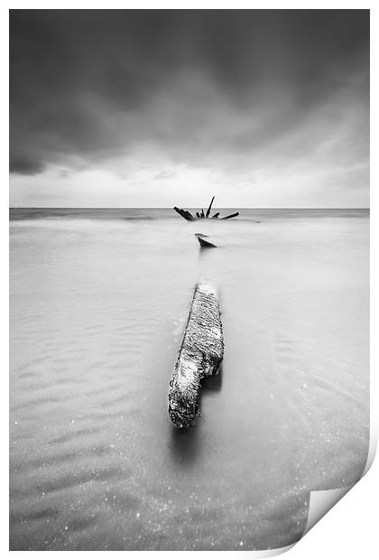 Shipwreck at Longniddry Print by Keith Thorburn EFIAP/b