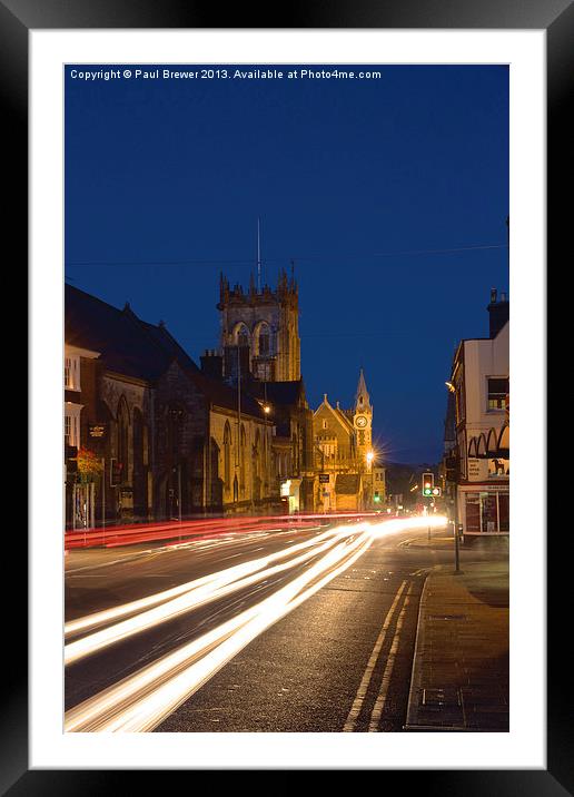 Dorchester at Night Framed Mounted Print by Paul Brewer