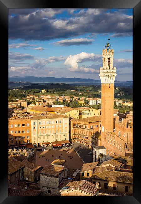 Torre Del Mangia in Siena Framed Print by Andy McGarry