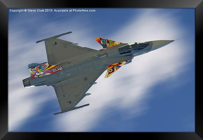 Czech SAAB Gripen 2 Framed Print by Steve H Clark