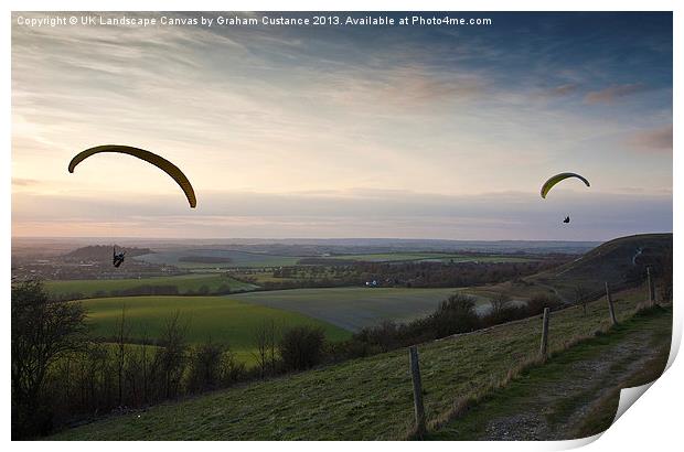 Hang Gliding Print by Graham Custance