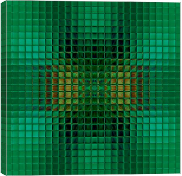 Green squares Canvas Print by Ashley Paddon