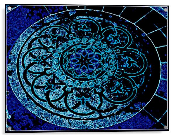 Blue ocean design Acrylic by Bill Lighterness