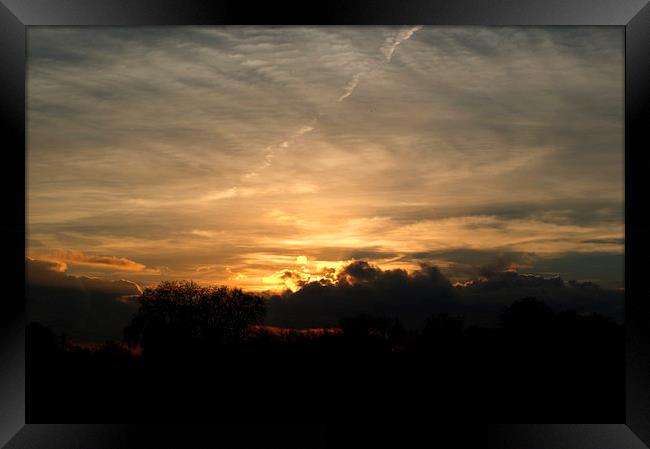 Sunset over Hyde Park Framed Print by Chris Day