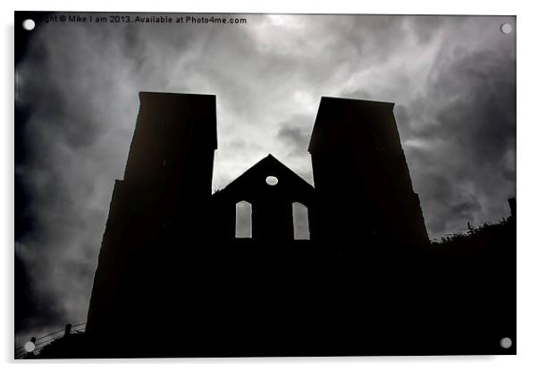 Moody Towers Acrylic by Thanet Photos