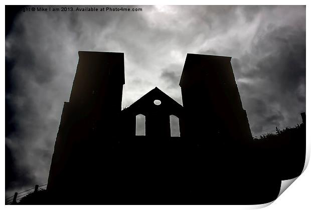 Moody Towers Print by Thanet Photos