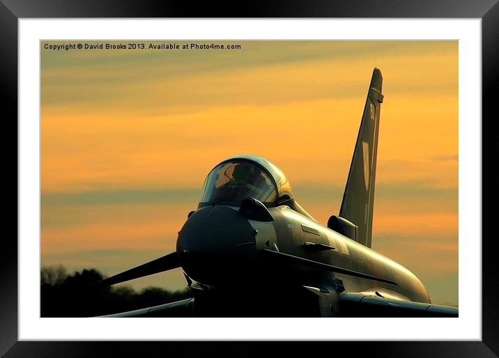 Typhoon Sunset Framed Mounted Print by David Brooks