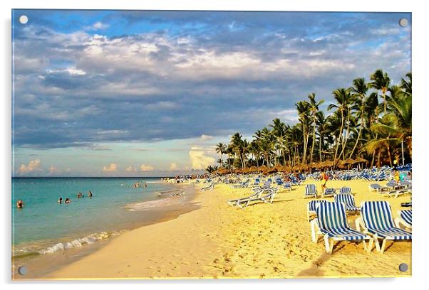 Playa Bávaro Acrylic by Luís Barriga