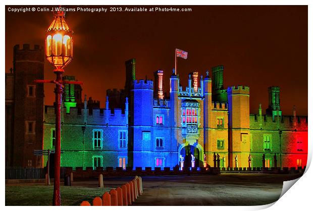 Hampton Court Palace at Christmas Print by Colin Williams Photography