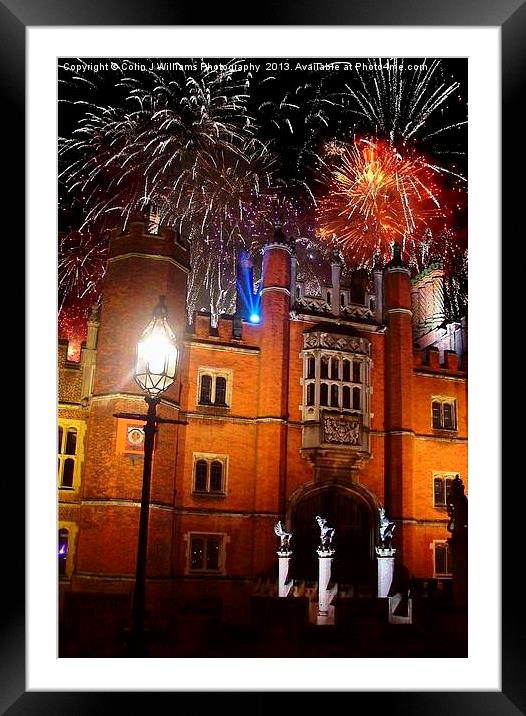 Hampton Court Palace Fireworks Framed Mounted Print by Colin Williams Photography