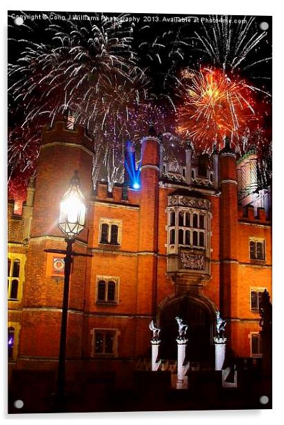 Hampton Court Palace Fireworks Acrylic by Colin Williams Photography