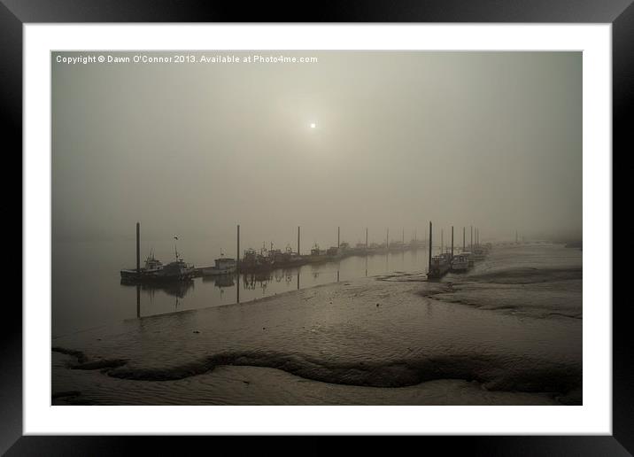 River Medway Fog Framed Mounted Print by Dawn O'Connor
