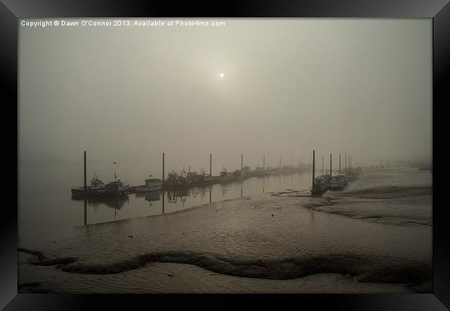 River Medway Fog Framed Print by Dawn O'Connor