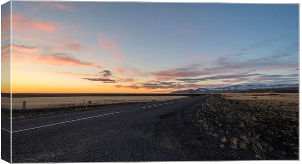 Sunset Road Canvas Print by Dave Wragg