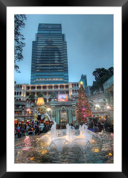 Hong Kong at christmas Framed Mounted Print by Satya Adt